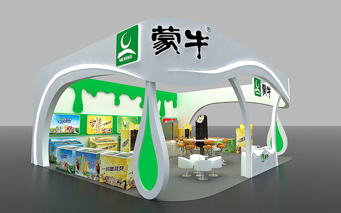 AIFE展台搭建-蒙牛-北京展览展位设计